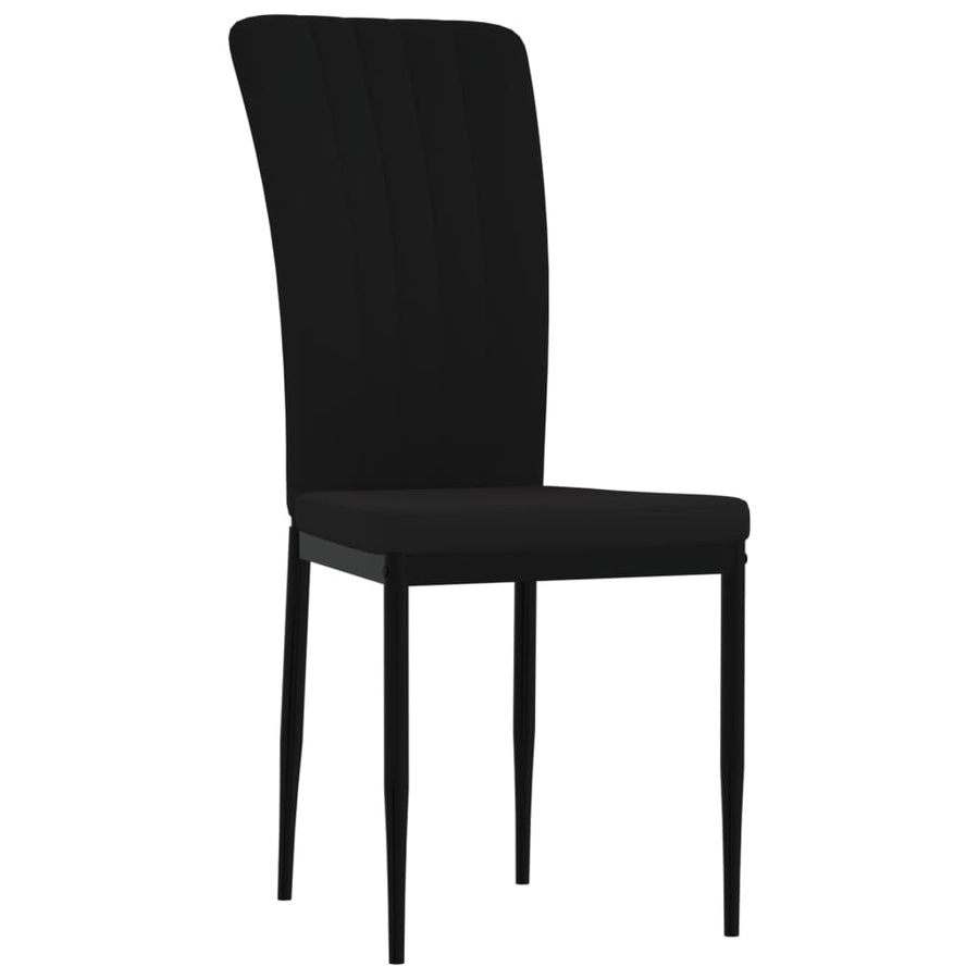 Eetkamerstoelen 2 st fluweel zwart