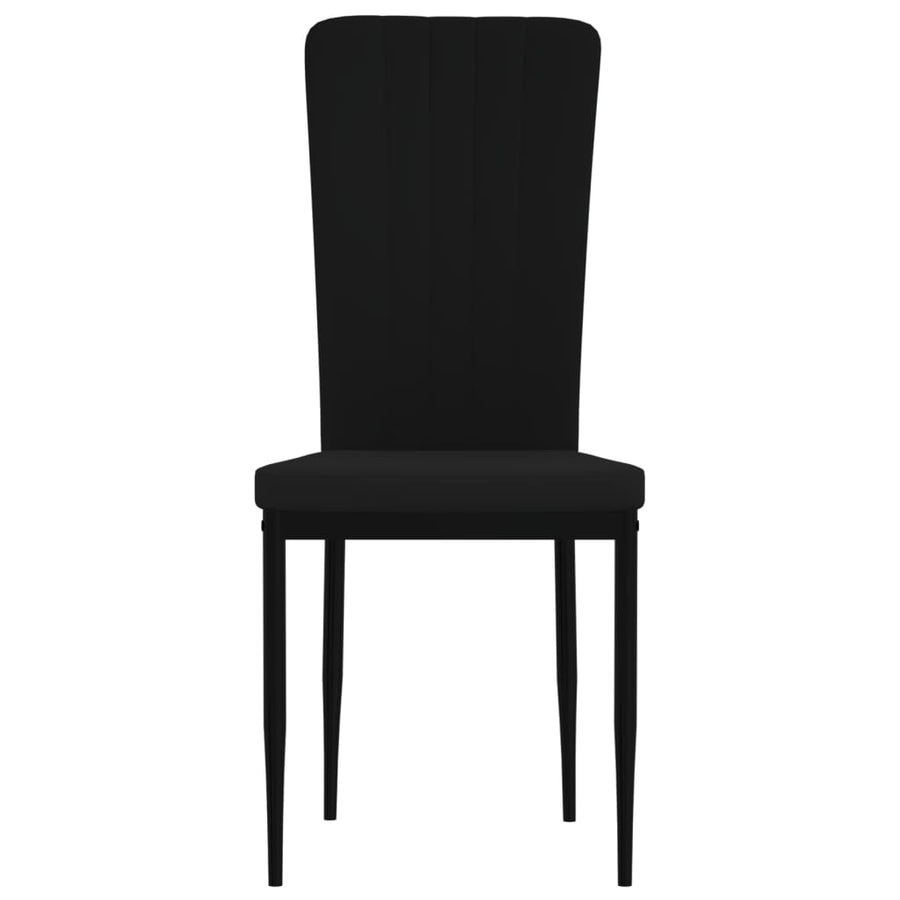 Eetkamerstoelen 2 st fluweel zwart
