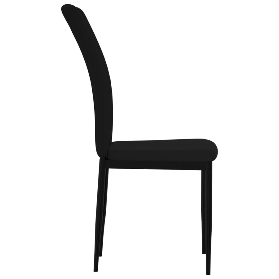 Eetkamerstoelen 2 st fluweel zwart