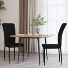 Eetkamerstoelen set van 2 fluweel zwart