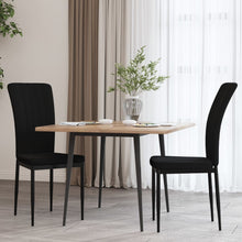 Eetkamerstoelen 2 st fluweel zwart