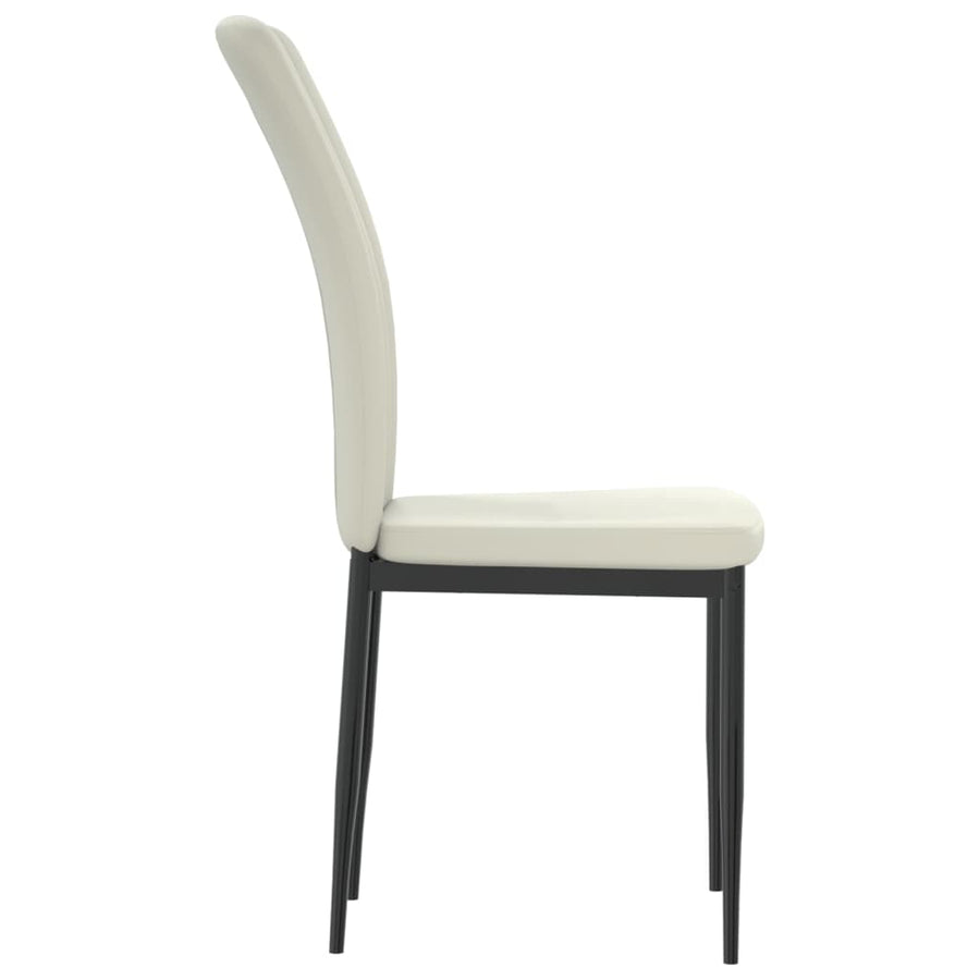 Eetkamerstoelen 2 st fluweel crèmekleurig