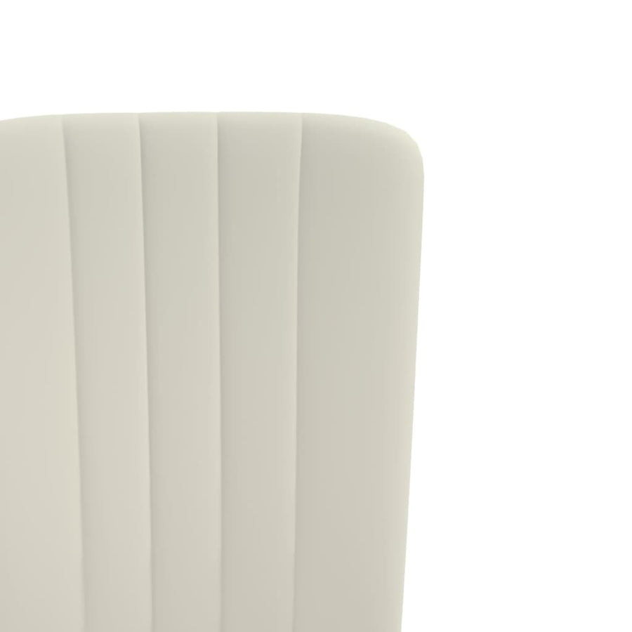 Eetkamerstoelen 2 st fluweel crèmekleurig