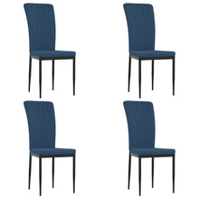 Eetkamerstoelen Fluweel 4 Blauw