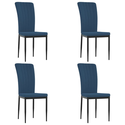 Eetkamerstoelen Fluweel 4 Blauw