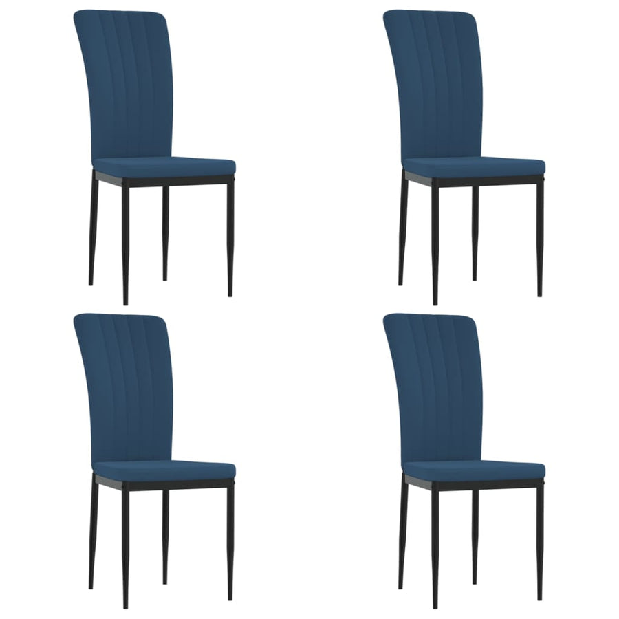 Eetkamerstoelen Fluweel 4 Blauw