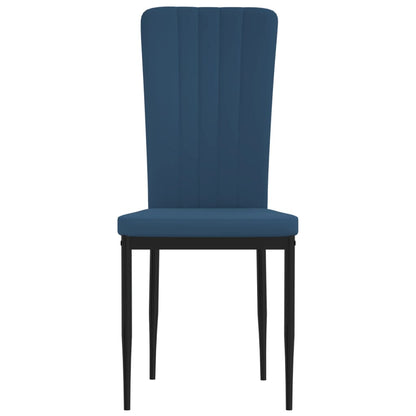 Eetkamerstoelen Fluweel 4 Blauw