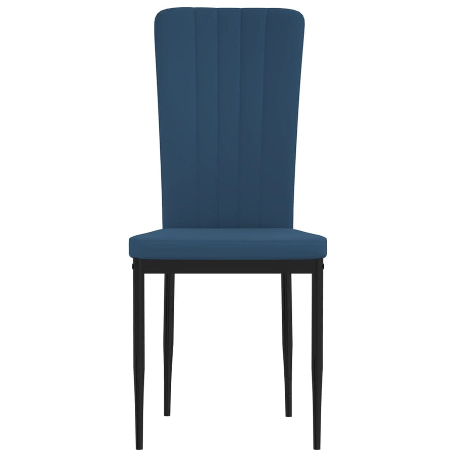 Eetkamerstoelen Fluweel 4 Blauw