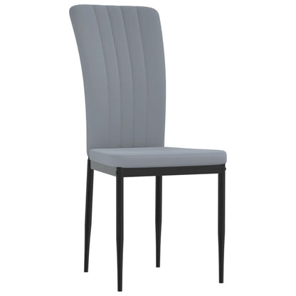 Eetkamerstoelen Fluweel 4 Lichtgrijs