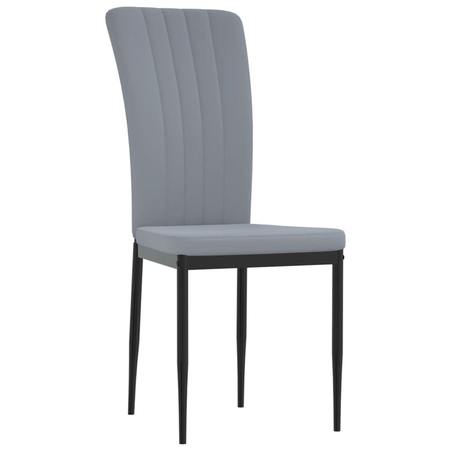 Eetkamerstoelen Fluweel 4 Lichtgrijs