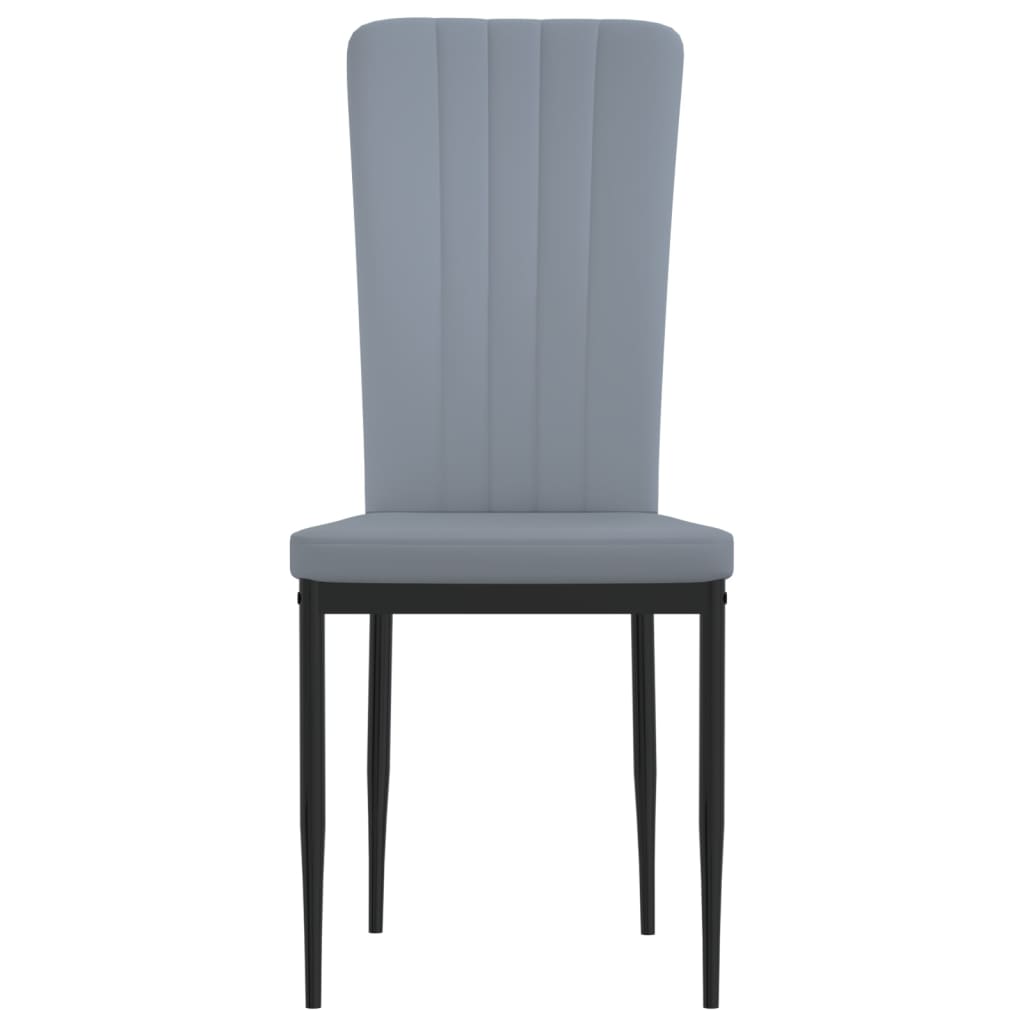 Eetkamerstoelen Fluweel 4 Lichtgrijs