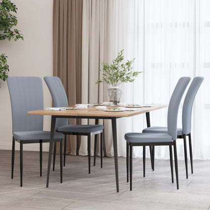 Eetkamerstoelen Fluweel 4 Lichtgrijs