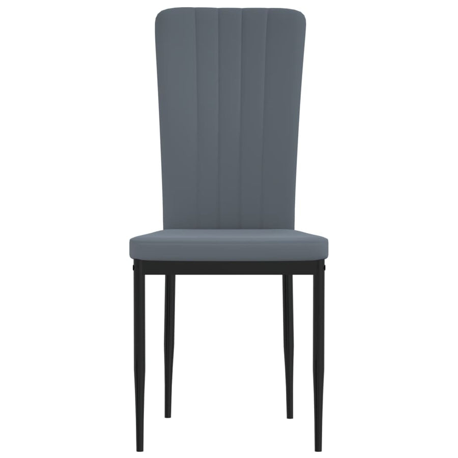 Eetkamerstoelen Fluweel 4 Donkergrijs