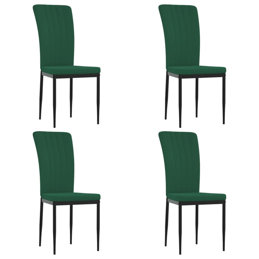 Eetkamerstoelen Fluweel 4 Donkergroen