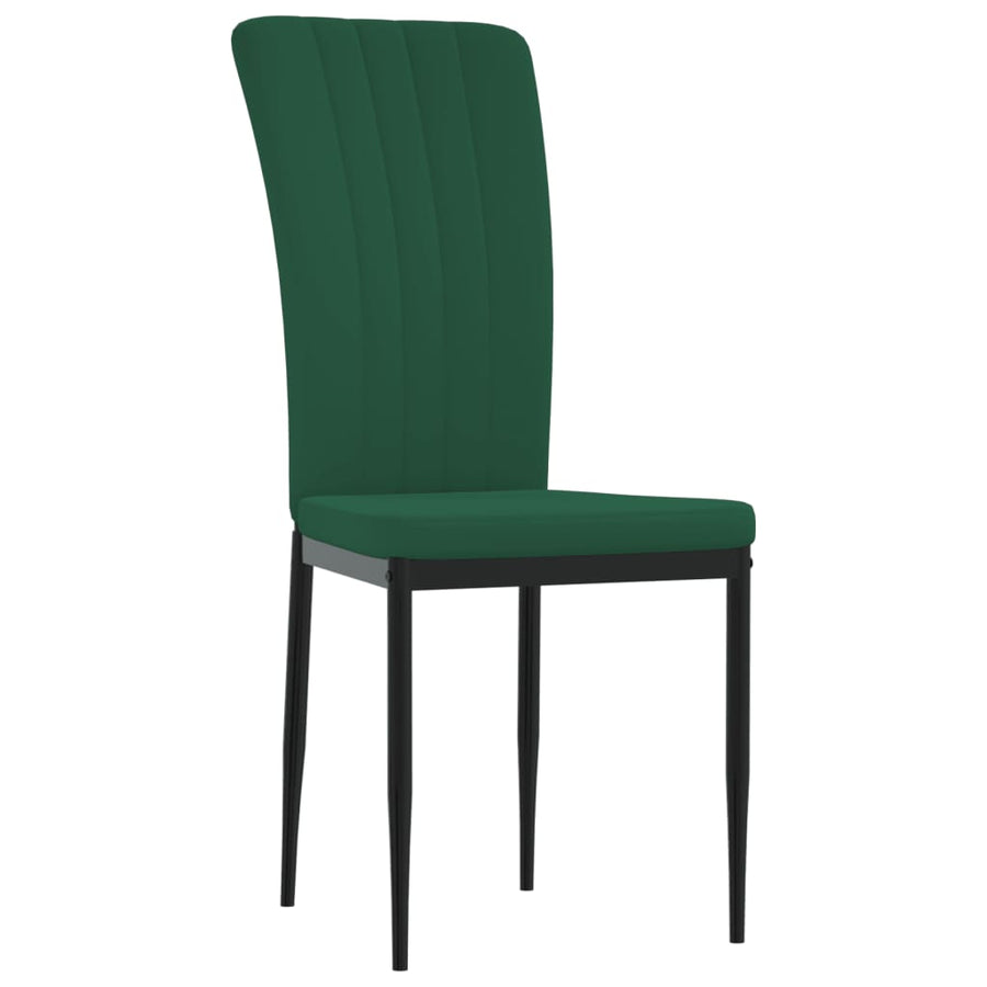 Eetkamerstoelen Fluweel 4 Donkergroen