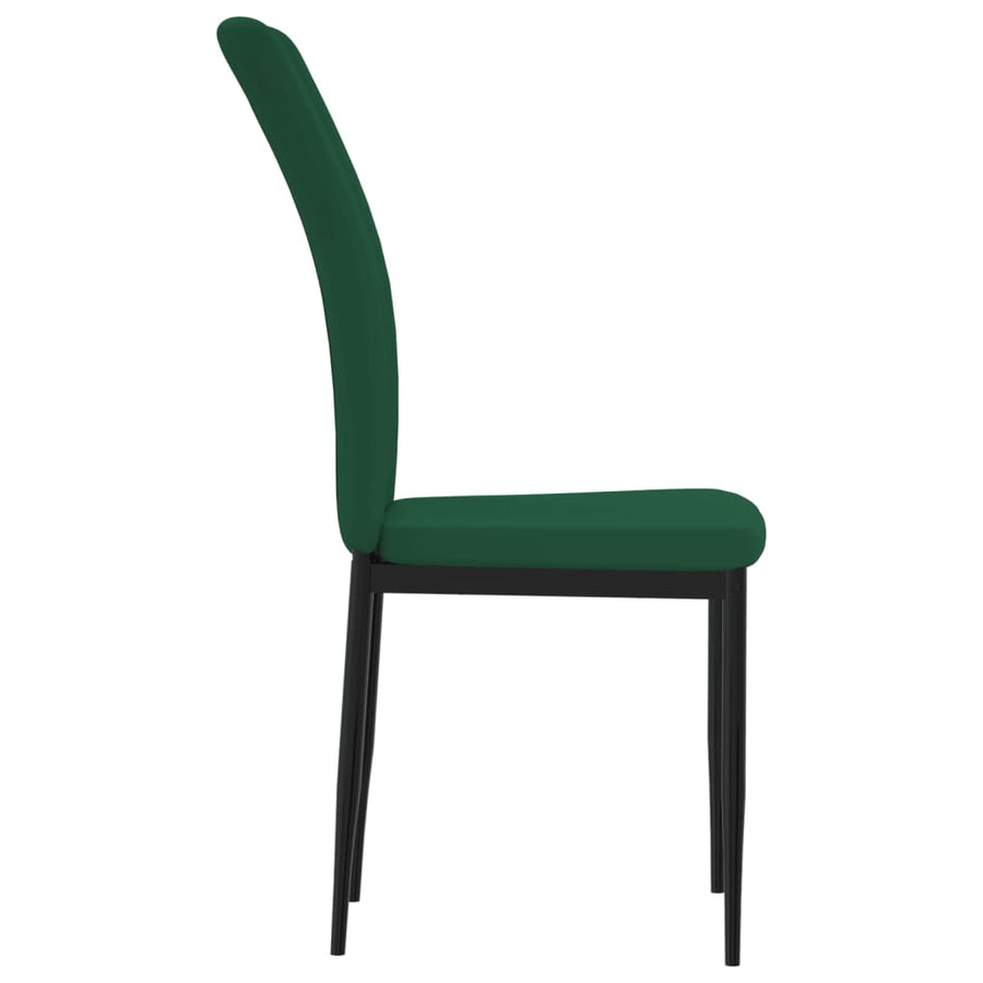 Eetkamerstoelen Fluweel 4 Donkergroen