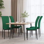 Dining chairs 4 pcs velvet dark green