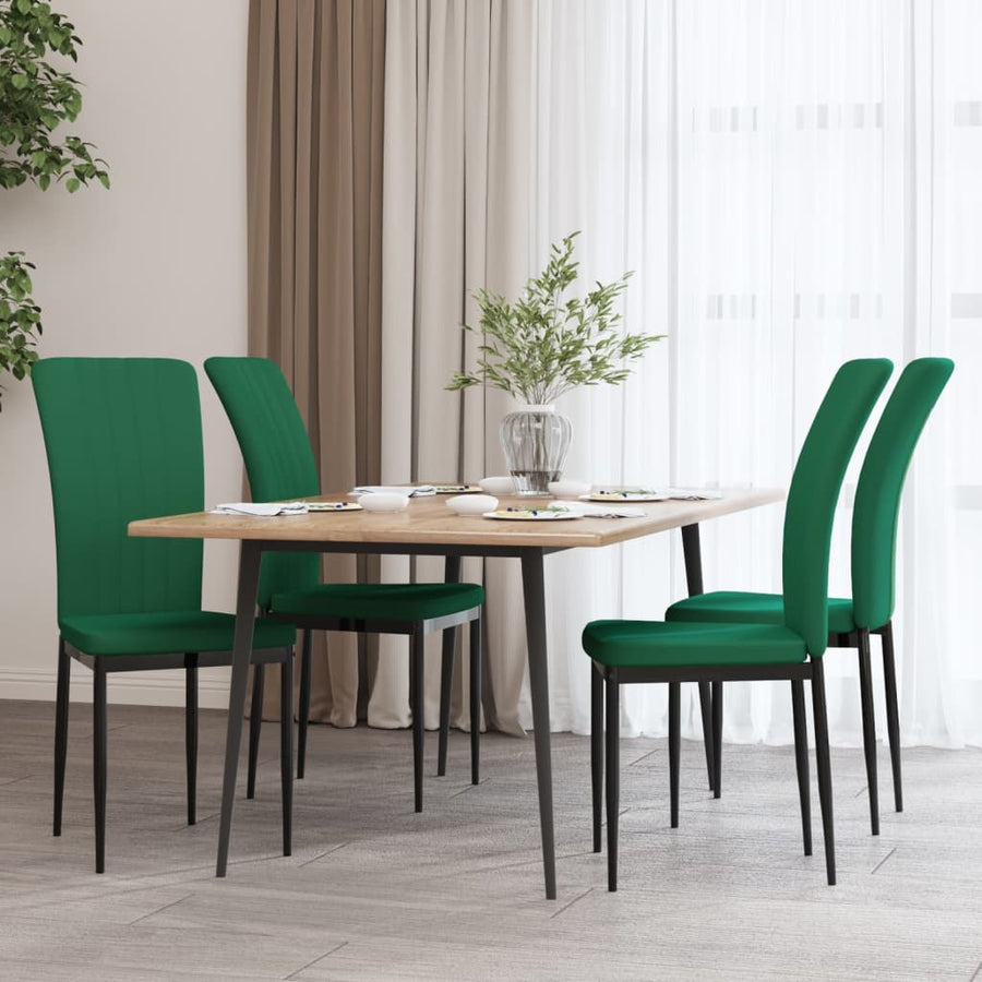 Eetkamerstoelen Fluweel 4 Donkergroen