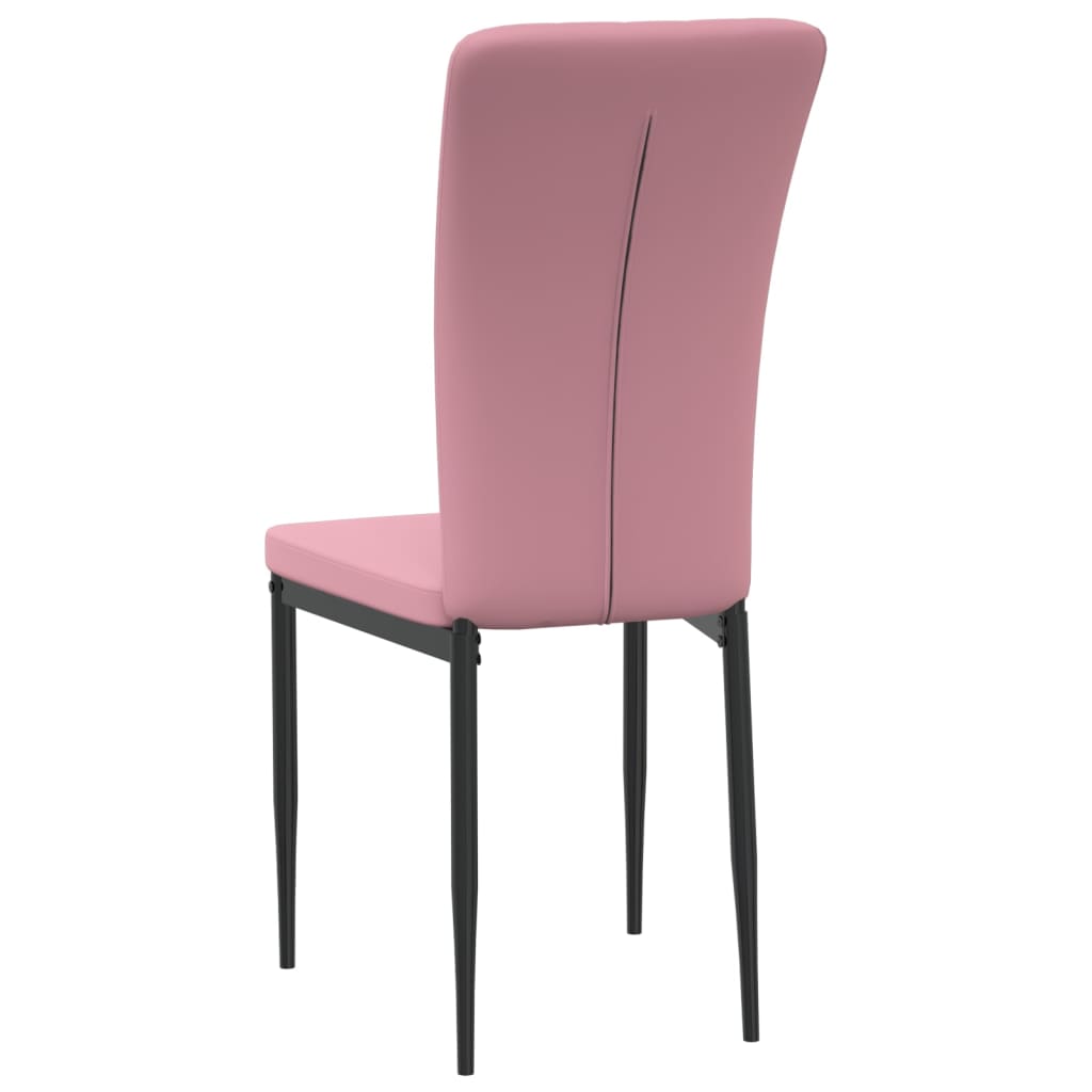 Eetkamerstoelen Fluweel 4 Roze