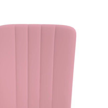 Eetkamerstoelen Fluweel 4 Roze