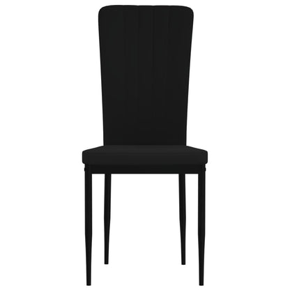 Eetkamerstoelen 4 st fluweel zwart