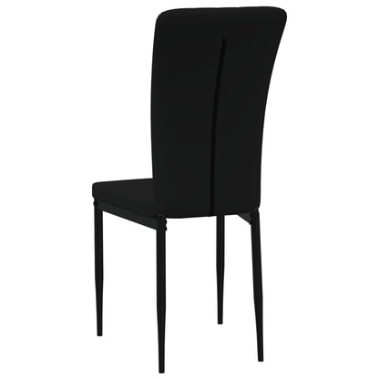 Eetkamerstoelen 4 st fluweel zwart