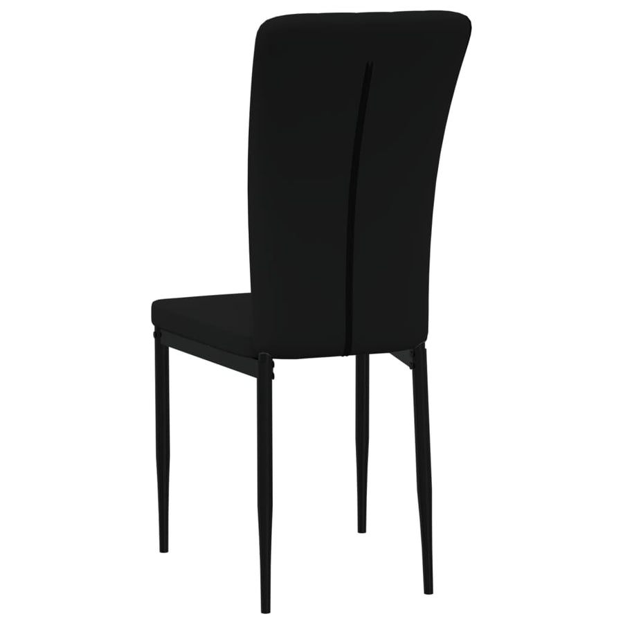 Eetkamerstoelen 4 st fluweel zwart