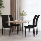 Eetkamerstoelen 4 stuks zwart fluweel 42x57,5x95 cm