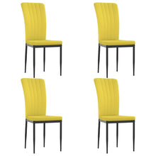 Eetkamerstoelen 4 st fluweel mosterdgeel
