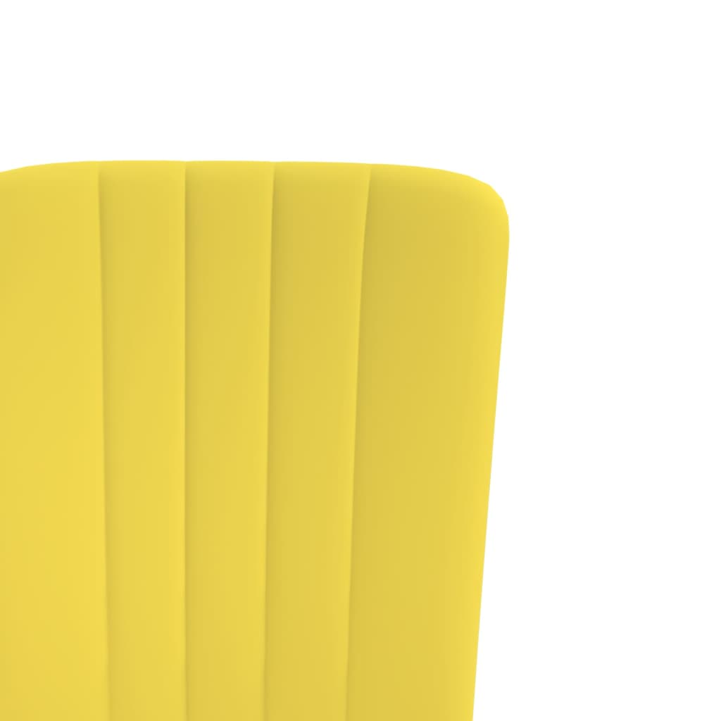 Eetkamerstoelen 4 st fluweel mosterdgeel