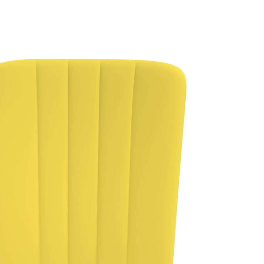 Eetkamerstoelen 4 st fluweel mosterdgeel