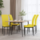 Eetkamerstoelen 4 st fluweel mosterdgeel 42x57x95 cm