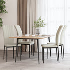 Eetkamerstoelen 4 st fluweel crèmekleurig 42x57,5x95 cm