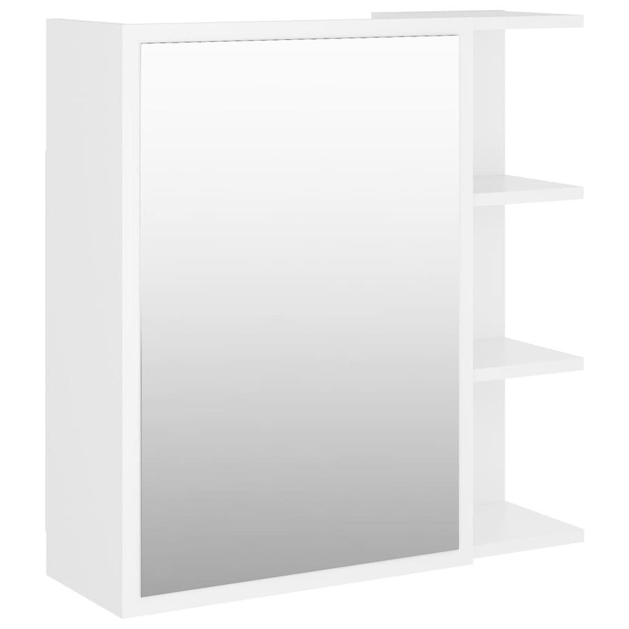 Badkamerspiegelkast 62,5X20,5X64 Cm Bewerkt Hout Wit
