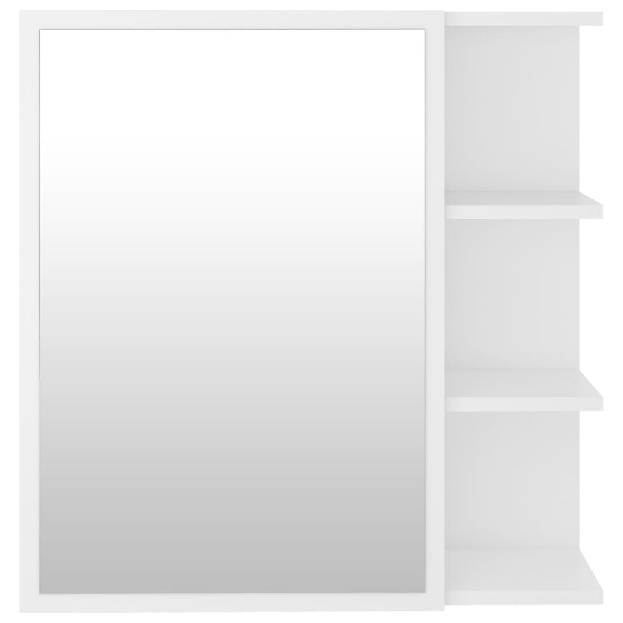 Badkamerspiegelkast 62,5X20,5X64 Cm Bewerkt Hout Wit