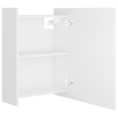 Badkamerspiegelkast 62,5X20,5X64 Cm Bewerkt Hout Wit