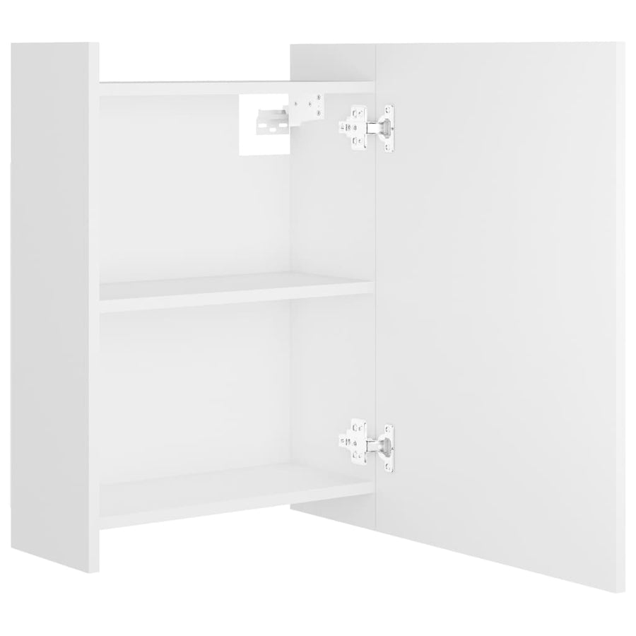 Badkamerspiegelkast 62,5X20,5X64 Cm Bewerkt Hout Wit