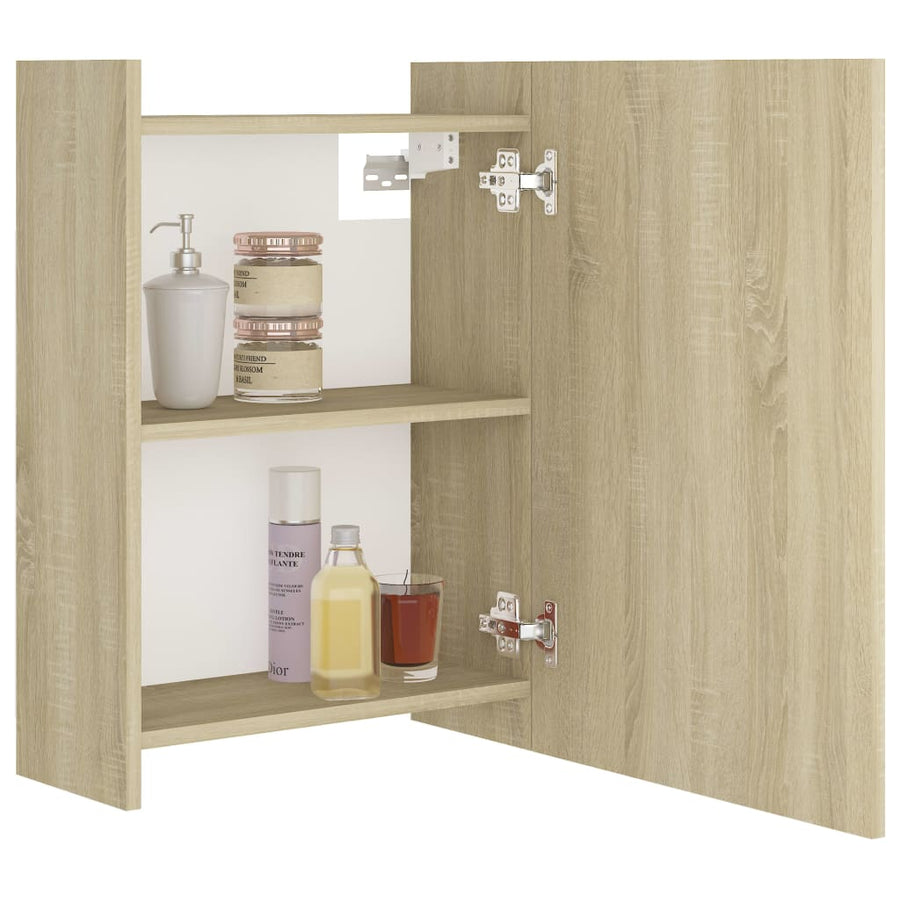 Badkamerspiegelkast 62,5X20,5X64 Cm Spaanplaat Sonoma eiken