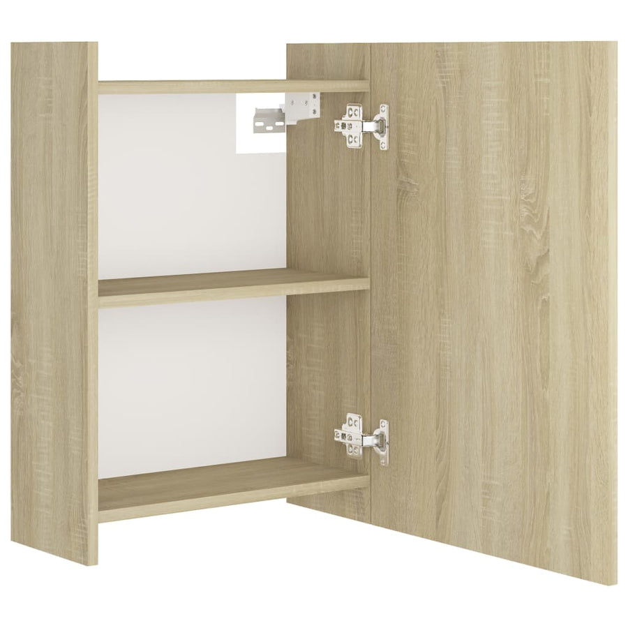 Badkamerspiegelkast 62,5X20,5X64 Cm Spaanplaat Sonoma eiken
