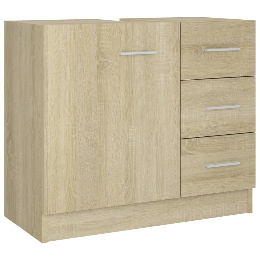 Wastafelkast 63x30x54 cm spaanplaat sonoma eikenkleurig Sonoma eiken