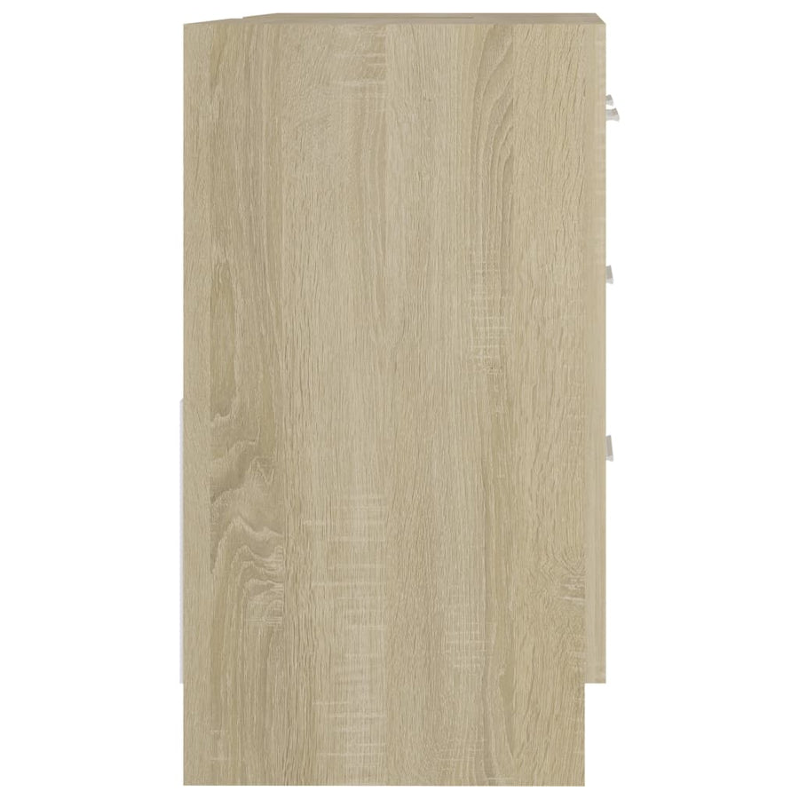 Wastafelkast 63x30x54 cm spaanplaat sonoma eikenkleurig Sonoma eiken