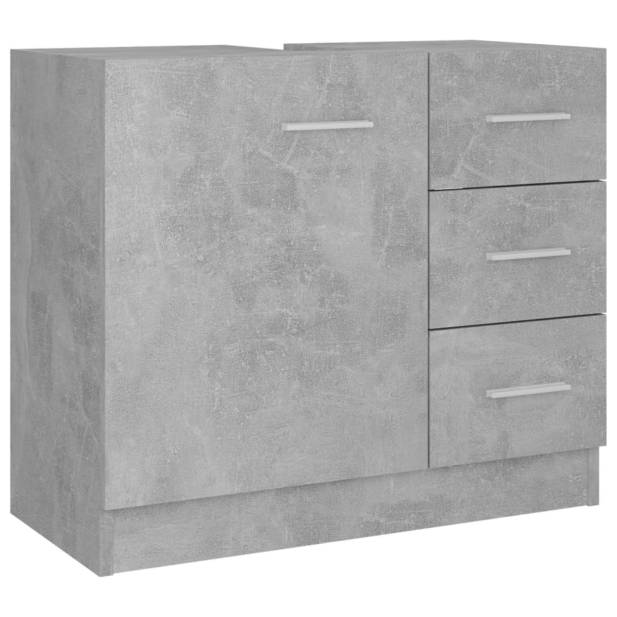 Wastafelkast 63x30x54 cm spaanplaat betongrijs Betongrijs