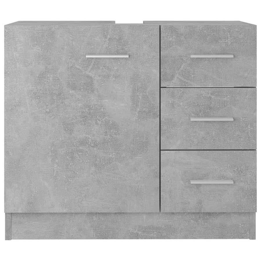 Wastafelkast 63x30x54 cm spaanplaat betongrijs Betongrijs