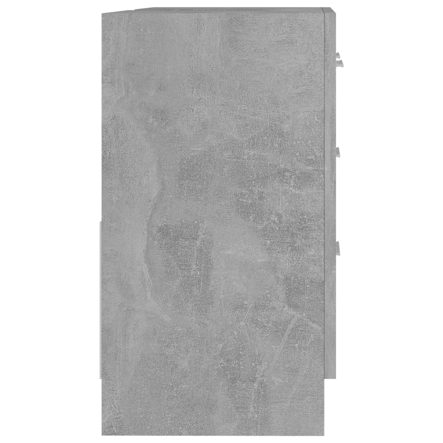 Wastafelkast 63x30x54 cm spaanplaat betongrijs Betongrijs