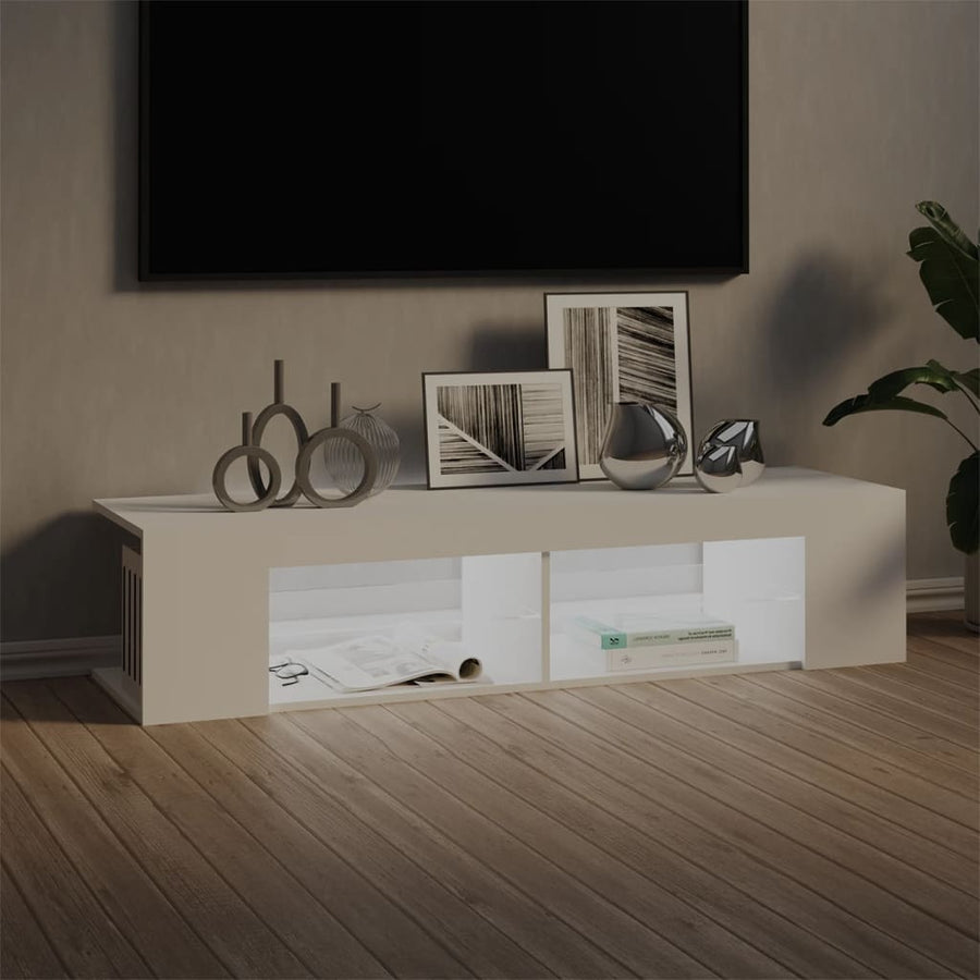 Tv-Meubel Met Led-Verlichting 35X39X30 Cm Wit