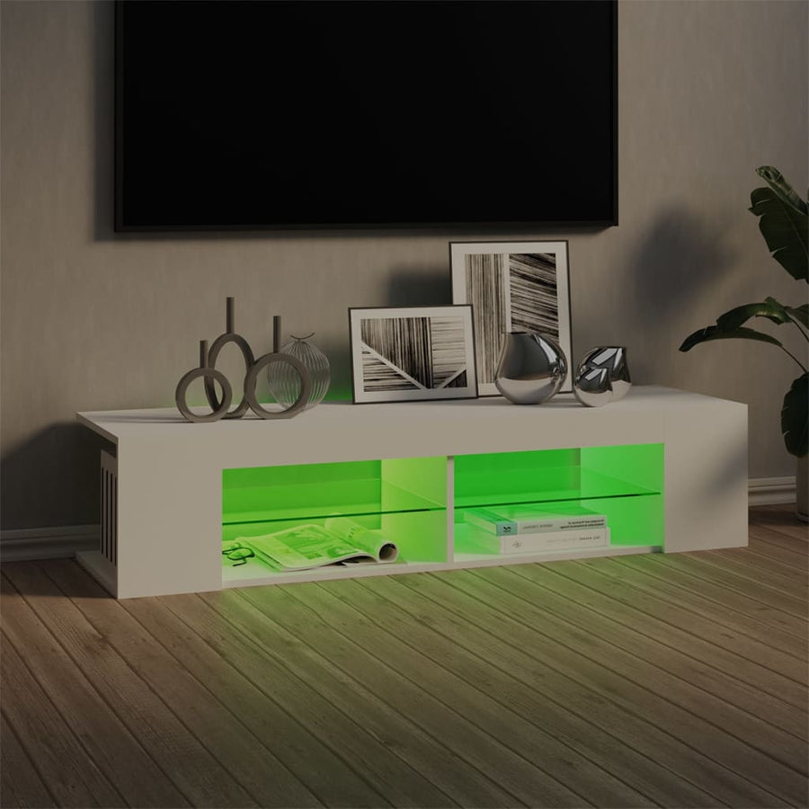 Tv-Meubel Met Led-Verlichting 35X39X30 Cm Wit