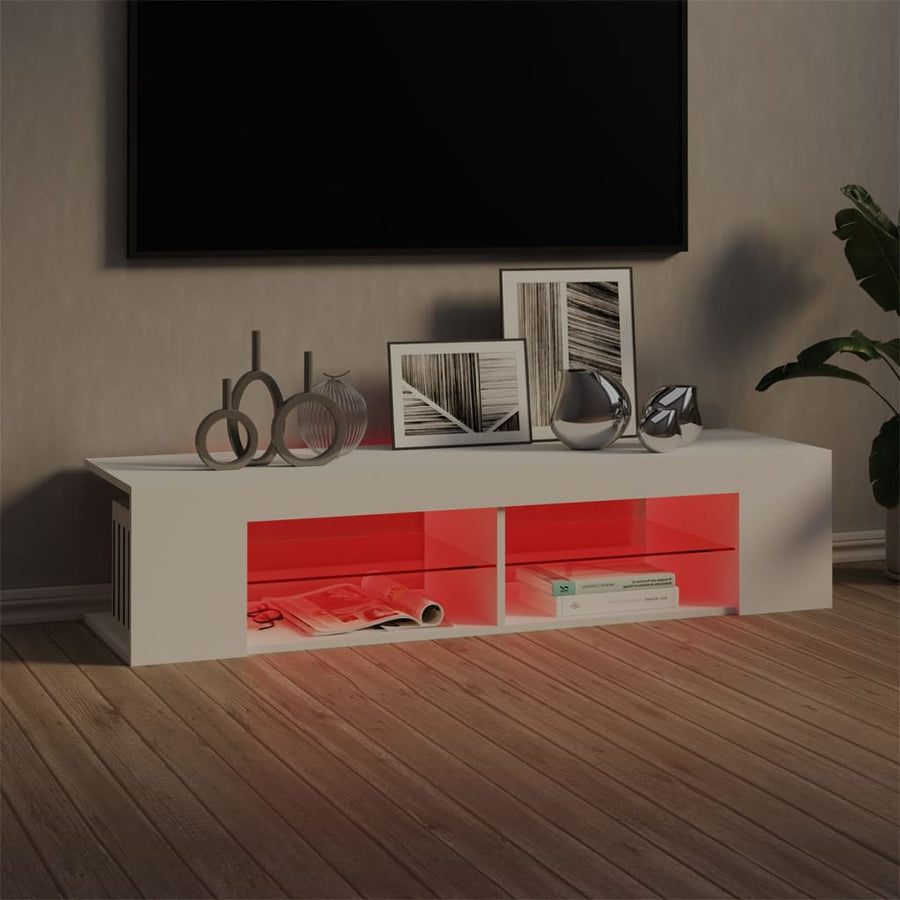 Tv-Meubel Met Led-Verlichting 35X39X30 Cm Wit