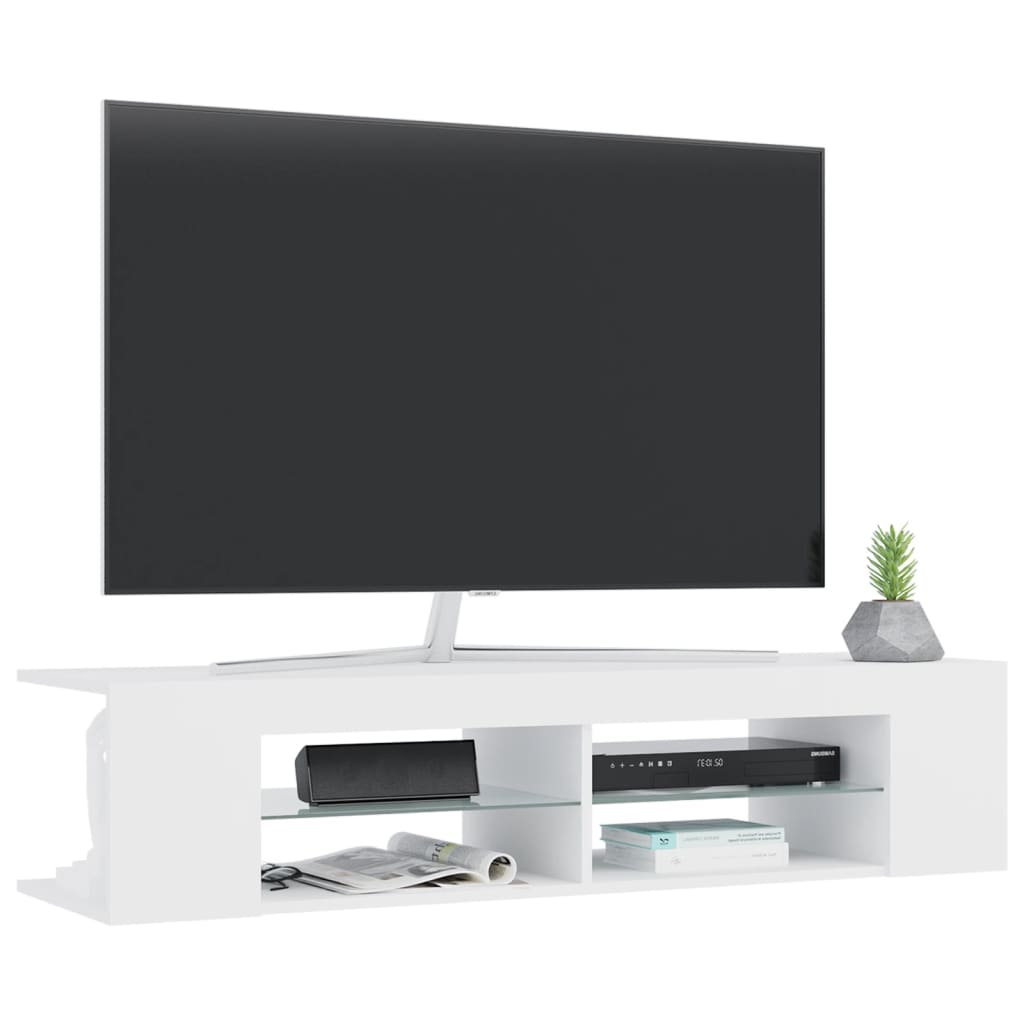 Tv-Meubel Met Led-Verlichting 35X39X30 Cm Wit