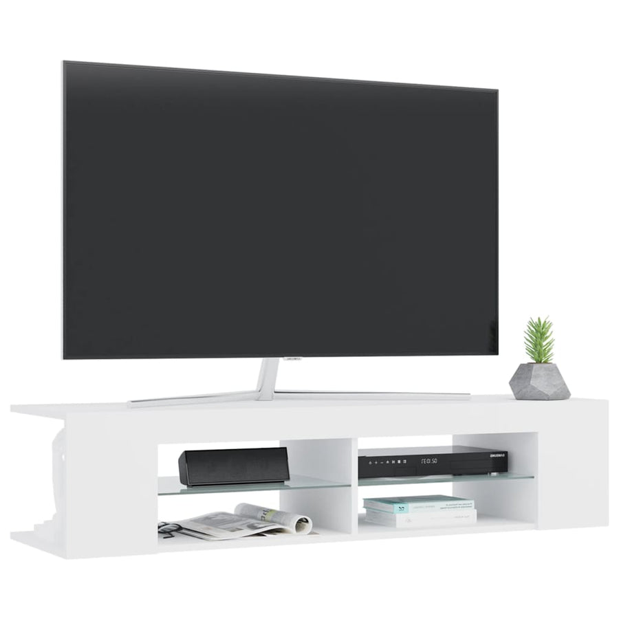 Tv-Meubel Met Led-Verlichting 35X39X30 Cm Wit