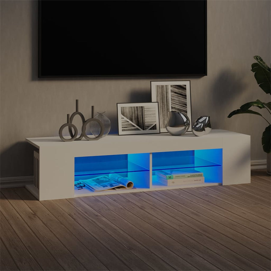 Tv-Meubel Met Led-Verlichting 35X39X30 Cm Wit